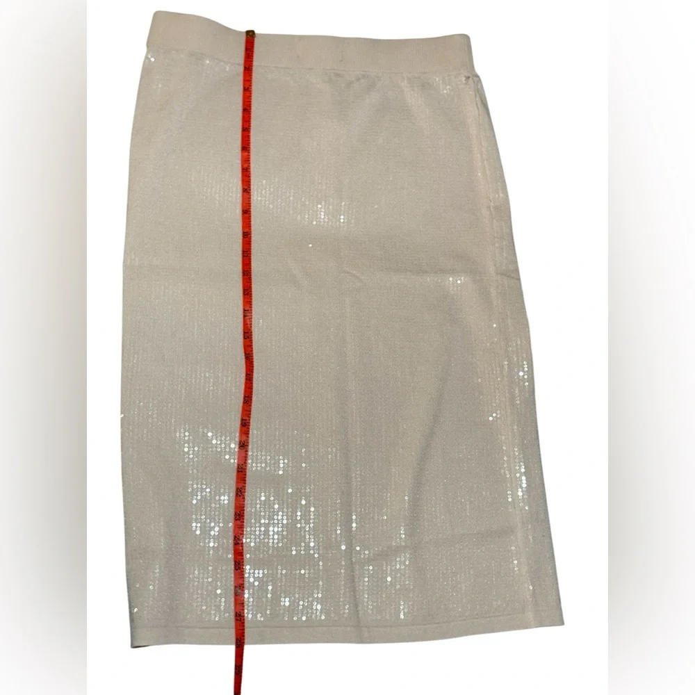 NWT|‎ Sanctuary Cream Sequin Pencil Skirt | Sz XL Holidays, NYE
